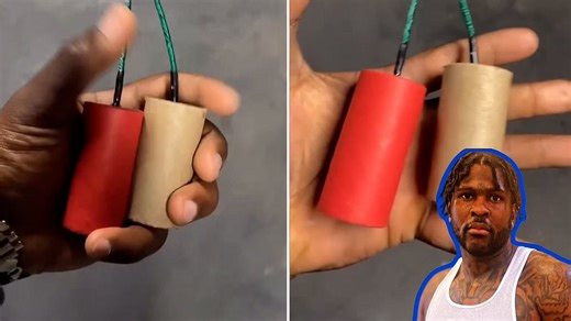 Moment before rapper blows hand off with fireworks on Fourth of July