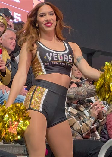 Cheerleading Vegas Golden Knights style. #cheerleader #goldenknights #vegas #nhl