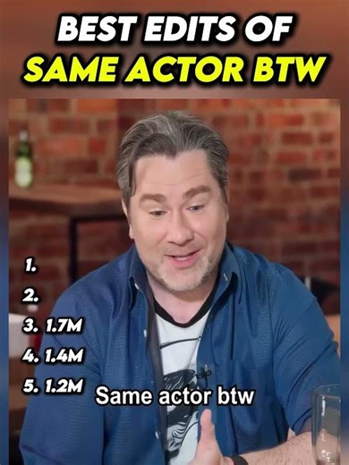 Ranking The BEST 'Same Actor BTW' Edits 🔥 The Range Is CRAZY! #shorts #actor #edits