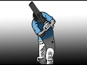 Cricket batting tips, on the pads