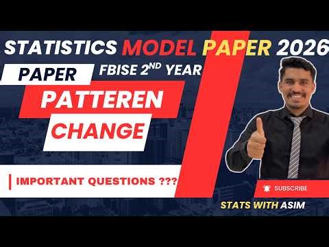 🚨 2nd Year Statistics 2026 New Paper Pattern REVEALED | Solved Model Paper | Board Exam 2026