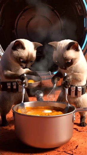 These Cats Can Cook Better Than Humans?! 😱🍛#shorts #viral #funnycats #trending #ai #cats
