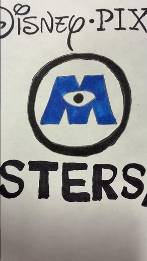 Monsters, Inc. Logo with Color Markers #monstersinc #pixar #waltdisneypictures