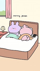 309K views · 3.3K reactions | Morning person vs. Extraordinary person. 藍 #fypシ #animation #funny #cute #fyp #illustrations #art #drawing #digitalart #sketch #artist #funnybunny #artwork #cartoon #cartoons #couple #Sweet #fun #reelsvideo #reelsvideo #reelsfb | Asamimichann | Facebook