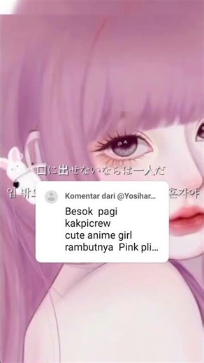 ini ya yang minta fersi picrew anime girl rambutnya pink