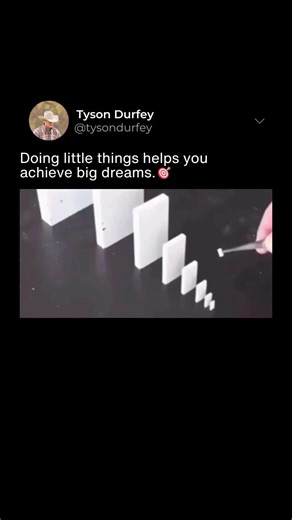 982K views · 10K reactions | Taking little steps counts as moving forward. If you keep moving forward, you will reach even the farthest goals. Improving by a little daily might not seem like much, but eventually, all your work will pay off. Share with me what steps you have take to move forward. | Tyson Durfey | Facebook
