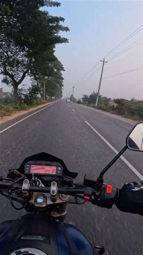Empty road, fresh air, and my bike — perfect ride. 🏍️
