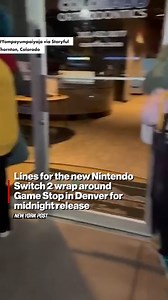 133K views · 293 reactions | Gamers formed long lines awaiting the midnight release of Nintendo’s new Switch 2 console. | New York Post | Facebook