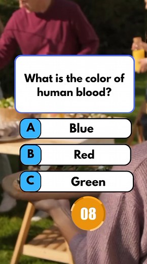 What is the color of human blood?#quiz #brainteasers #fun #usa #puzzle | Mind Fuel