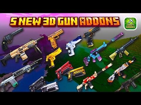 5 NEW 3D Gun Addons for Minecraft Bedrock