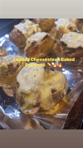 Loaded Cheesesteak Baked Potatoes 🥔 | Justin Chase