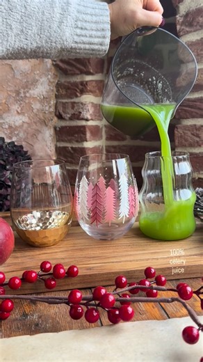 Three green juice recipes that are easy for the holiday season and perfect for supporting your digestion. I love enjoying these first thing in the morning on an empty stomach — it helps your body absorb nutrients quickly and sets your system up for a lighter, more energized day. Why I always start with celery: Celery is naturally hydrating, supports healthy digestion, helps reduce bloating, and is rich in minerals that gently wake up your body. Using celery as the base keeps the juices low-sugar