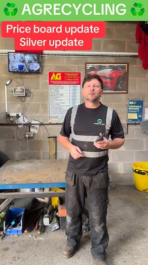 PRICE BOARD UPDATE SILVER UPDATE 👏🏼👏🏼👏🏼👏🏼👏🏼 #agrecycling #no1 #kidderminster #metal #scrap #educational #reels #fyp #video #viralvideos #update | AGRecycling