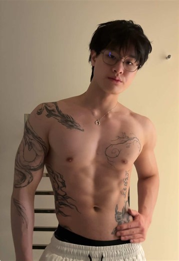 First glasses appearance. Nerd af 😭 #asian #tattoo #gym #fitness #motivation