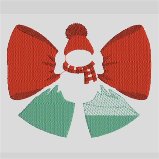 Snowman Bow Embroidery Design, Side Bow Applique Sweatshirt Embroidery Design, Christmas Embroidery, Festive Holiday Machine Embroidery File - Etsy