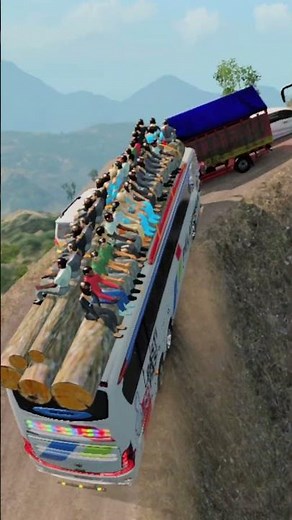 A Terrifying Bus Journey on Mountain Roads with Overloaded Passengers - Euro Truck Simulator 2