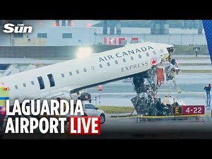 LIVE: Emergency response at LaGuardia Airport after flight crash in New York