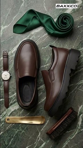 Smart-Casual Perfection | Baxxico Mens Casual Formal Slip-On Shoes 💼✨