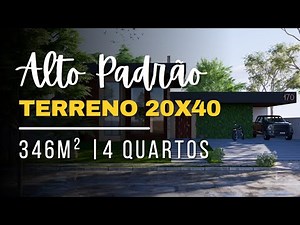 001 - Casa Térrea com 4 quartos - Terreno 20x40