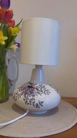 Vintage Table Lamp Hand Painted Jersey Pottery - Etsy