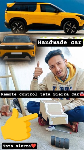 Handmade Tata Sierra RC Car from Cardboard | Powerful Remote Control Build 🔥 #shorts #trending 🔥