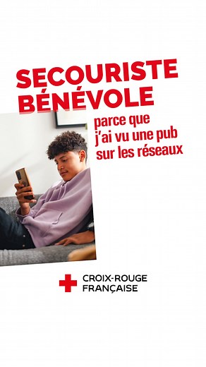 Vous aussi vous avez vu une pub ? Inscrivez-vous à une réunion d’information et devenez secouriste bénévole. | Croix-Rouge française | Facebook