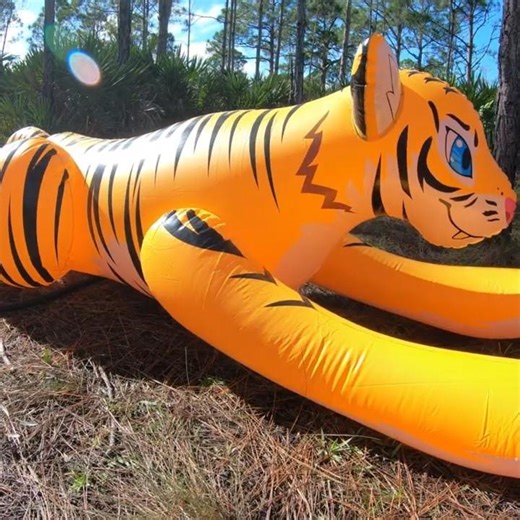 Life-Size Ride-On Pool Toy Tiger from Inflatable World