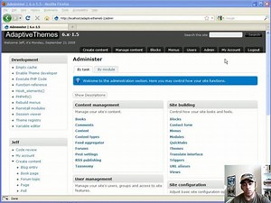 Feature: Admin User Menu for Adaptivetheme