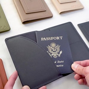 Embossed Leather Passport Holder & Embossed Luggage Tag (SET) - Travel Card Wallet, 3rd Wedding Anniversary Gift, Custom Gift for Family - Etsy