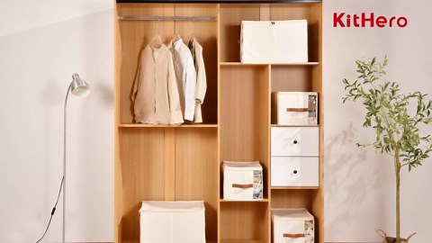 Large Clothes Storage Bins with Sturdy Frame, Foldable Clothing Organizer Box, Sweater Storage Cube with Lids and Zipper, Fabric Bedding Storage Bags for Blankets, Seasonal Clothes, Comforter