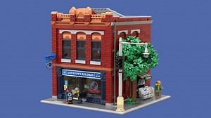 Modular record store reaches third 2021 LEGO Ideas review