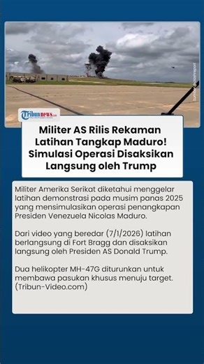 Fort Bragg Jadi Lokasi Latihan AS, Lakukan Simulasi Tangkap Maduro, Disaksikan Langsung Trump