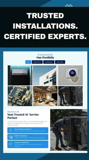 ❄️ HVAC & Air Conditioning Website Template Features