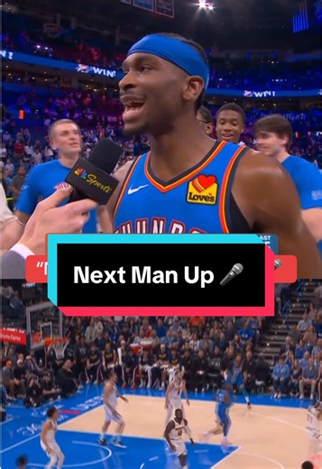 SGA talks about the importance of next man up mentality following his big bucket to win it for his team 🤝 #NBA #basketball #OKC #ShaiGilgeousAlexander