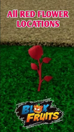 All Red Flower Locations In Blox Fruits| #redflower #bloxfruits #shorts