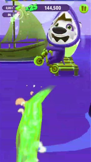 Talking Tom Gold Run Shark Hank Defeat All Rakoon Bosses In Hawaii Super Island Worlds Event #shorts