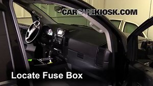 Interior Fuse Box Location: 2013 Nissan Titan SV 5.6L V8 Crew Cab Pickup
