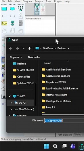 SPSS FILE Into AMOS #spsstutorial #vialvideo #shorts