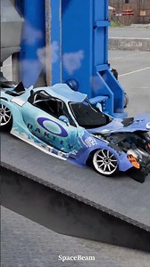 Mazda RX-7 & McLaren 620R vs GIANT Crusher! 🚗💥| BeamNG.drive #simulation #crashes #satisfying