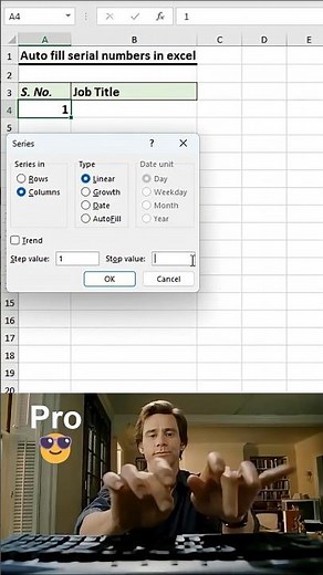 Auto Fill Serial Number in Excel 🔢🔥 | Easy Trick!