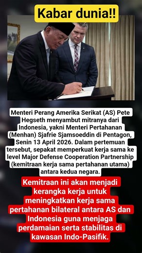 indonesia kerjasa dengan amerika😱😱❓️❓️