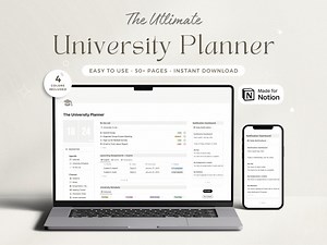 Notion University Template Academic Notion Template Student Notion Student Planner Template Phd Notion College Template Minimal Aesthetic - Etsy