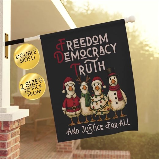 Anti Trump Garden Flag: FDT Goose Design, Liberal Activist Decor - Etsy