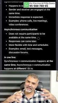 Synchronous vs. Asynchronous Communication