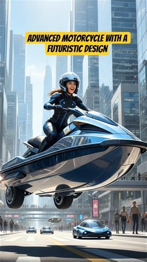 Advanced motorcycle with a futuristic design #aitechnology