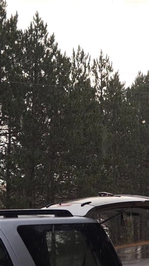 Executive Director, Chris Diesing, filmed the first snowfall of the season! 😁 LET'S GOOOOO! #snow | Northern Adventures Snowmobile Club