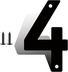 28 Inch Large Metal House Numbers, Metal Address Numbers, Modern Black House Number for Outside, Outdoor Address Number for Apartment Home Street Office (4)