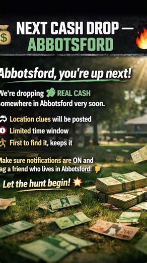Next cash drop in Abbotsford #britishcolumbia #cash #findthecash #cashhunt