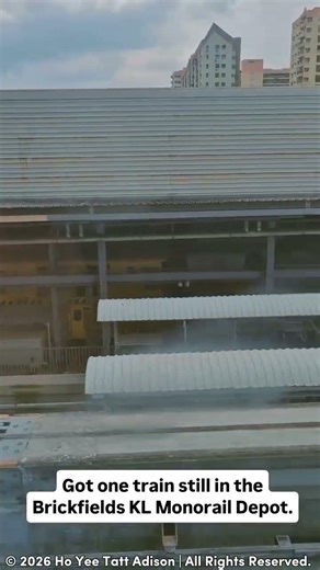 Got one train still in the Brickfields KL Monorail Depot.