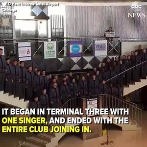 Watch this amazing rendition of "God Bless America"—performed when the West Point Glee Club staged a flash mob in O'Hare airport for Veterans Day. http://abc13.co/2zAvmXC | ABC13 Houston